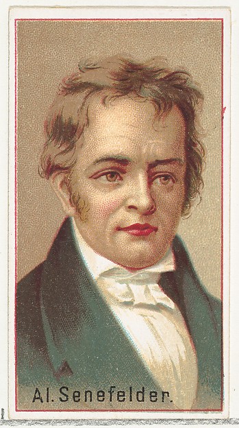 Allen & Ginter, Alois Senefelder, printer's sample for the World's Inventors souvenir album (A25) for Allen & Ginter Cigarettes