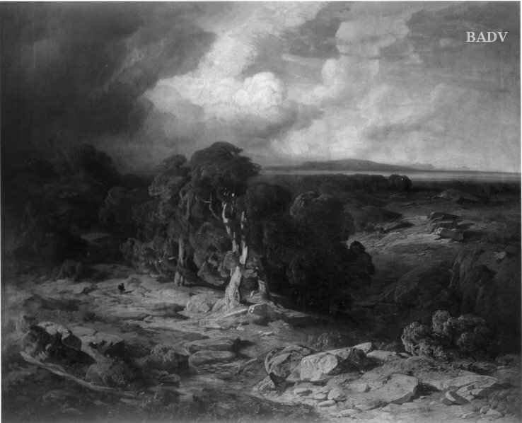 August Seidel, Landschaft in Gewitterstimmung