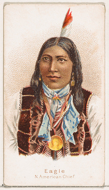 William S. Kimball & Company, Eagle, North American Chief, from the Savage and Semi-Barbarous Chiefs and Rulers series (N189) issued by Wm. S. Kimball & Co.