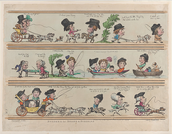 Thomas Rowlandson, Borders for Rooms & Screens, Plate 7