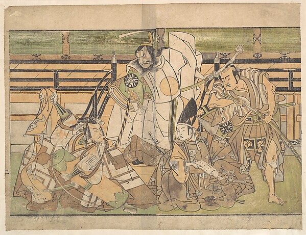 Katsukawa Shunshō　勝川春章, Four Actors in Unidentified Roles