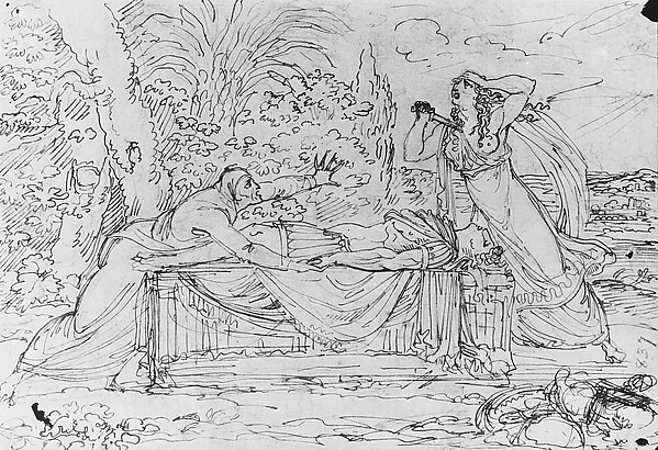 Benjamin West, Panthea Stabs Herself beside the Corpse of Abradatas