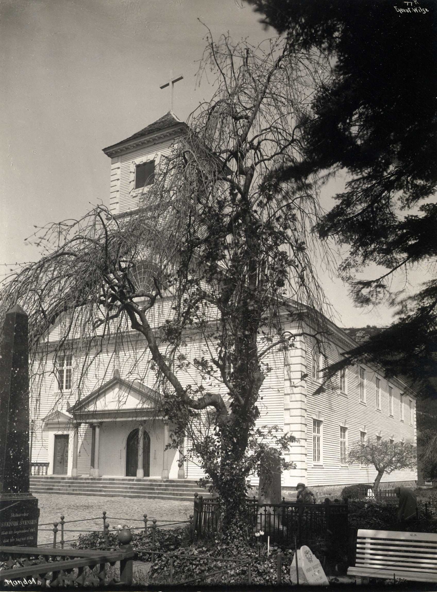 Anders Beer Wilse, Mandal kirke, Mandal, Vest-Agder. Fotografert 1912.