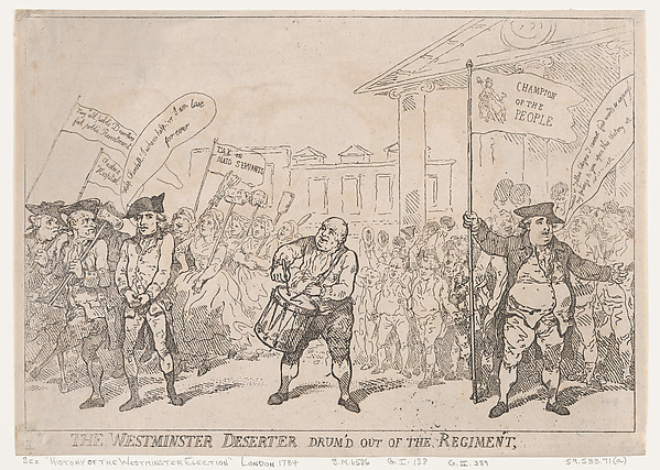 Thomas Rowlandson, The Westminster Deserter Drum'd Out of The Regiment