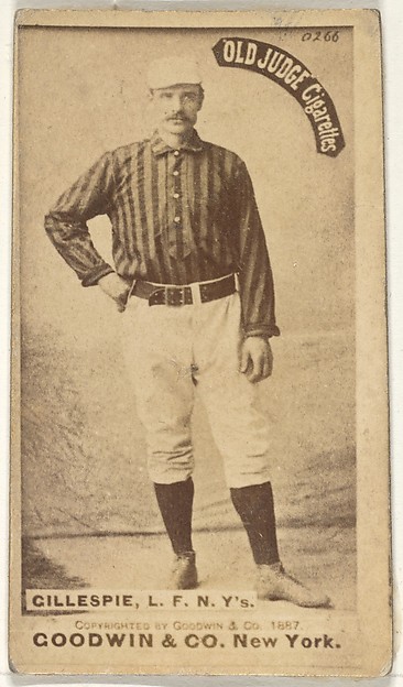 Goodwin & Company, Peter Patrick Gillespie, Left Field, New York, from the Old Judge series (N172) for Old Judge Cigarettes