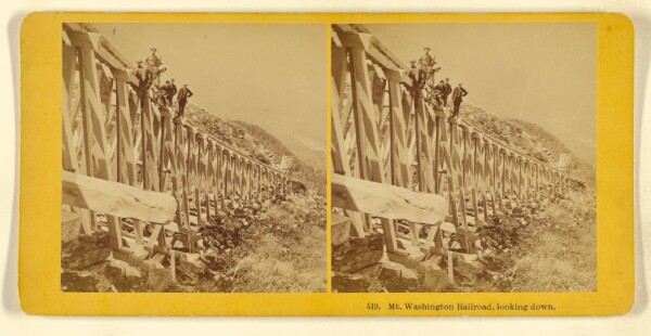Benjamin West Kilburn, Mt. Washington Railroad, looking down.