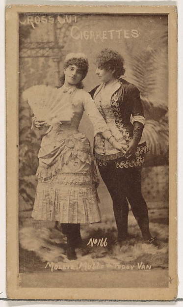 W. Duke, Sons & Co., Card Number 166, from the Actors and Actresses series (N145-1) issued by Duke Sons & Co. to promote Cross Cut Cigarettes