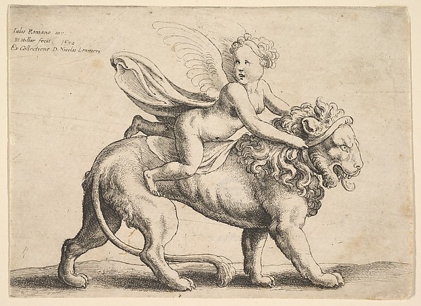Wenceslaus Hollar, Cupid on a lion