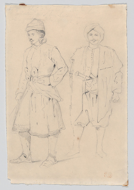 Eugène Delacroix, Two Standing Turks