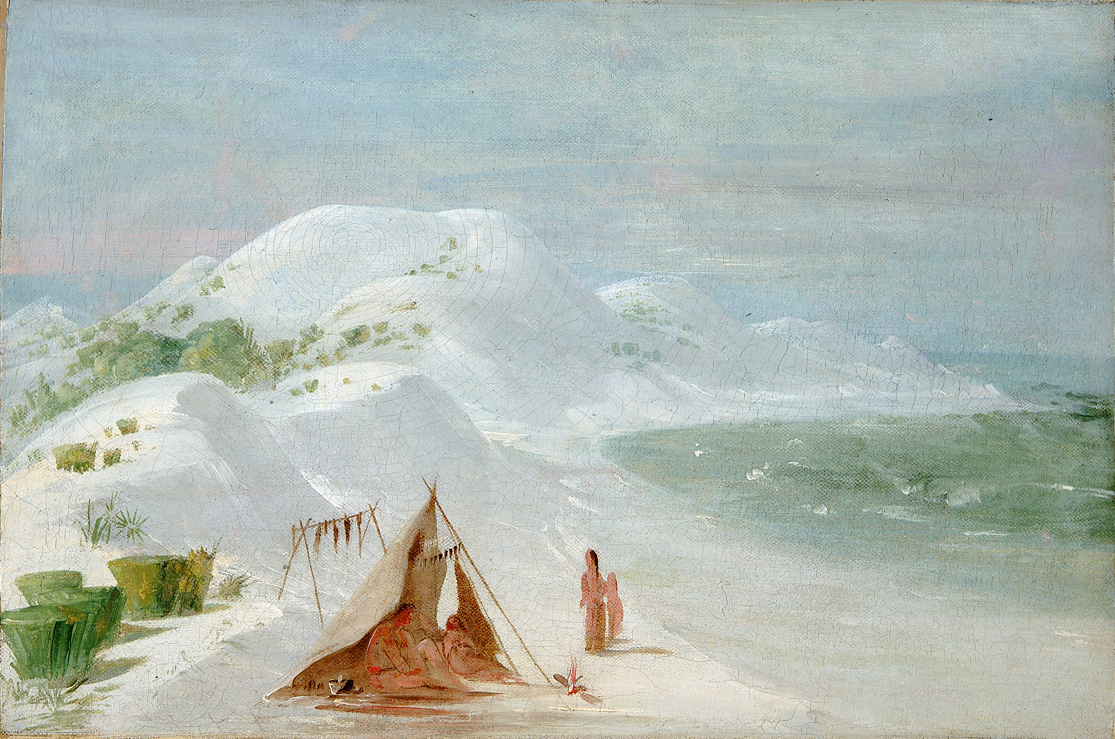 George Catlin, White Sand Bluffs, on Santa Rosa Island, Near Pensacola