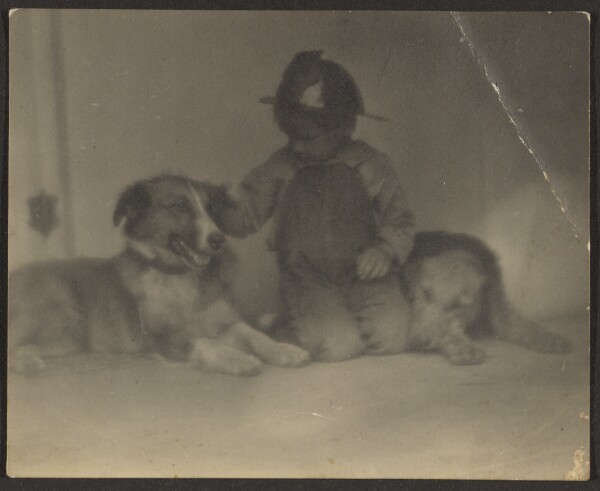 Louis Fleckenstein, [Child with Dogs]