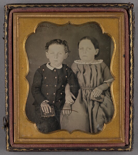 Unknown, [Portrait of a Seated Boy and Girl]