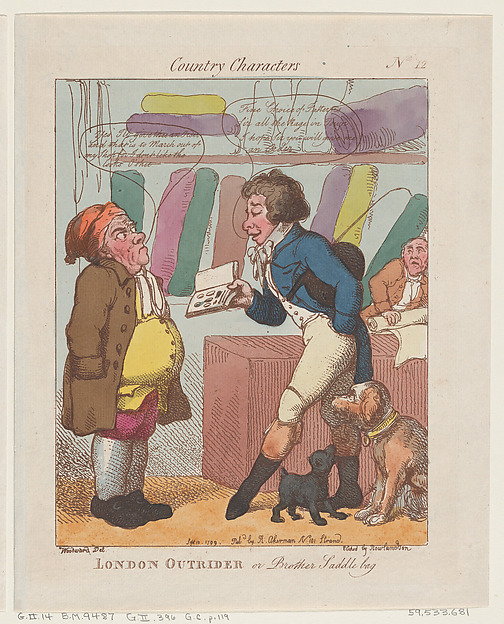 Thomas Rowlandson, London Outrider, or Brother Saddlebag