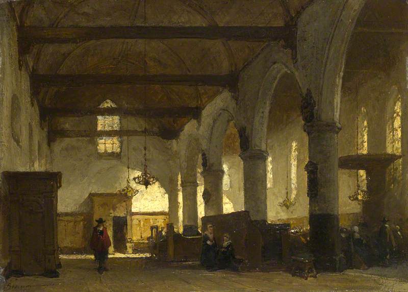 Johannes Bosboom, The Interior of the Bakenesserkerk, Haarlem