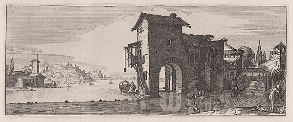 Anonymous, Reverse Copy of Le Moulin a Eau (The Water Mill), plate 3 from "Les Quatre Paysages" (The Four Landscapes)