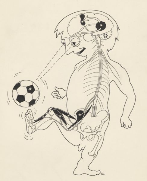 J Tinkelenberg, cartoon about the functioning of eye–hand coordination