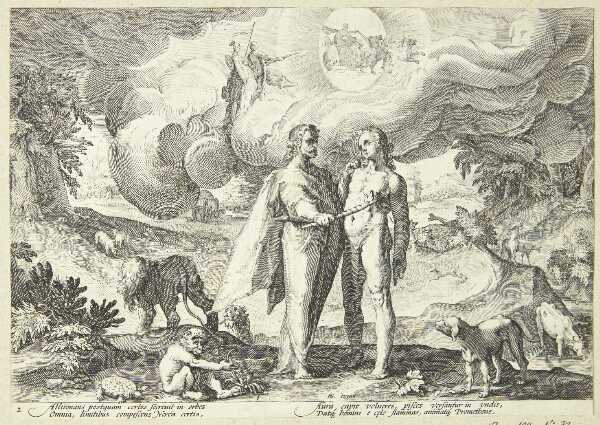Hendrick Goltzius, Prometheus skaber mennesket og giver det liv med ild fra himlen