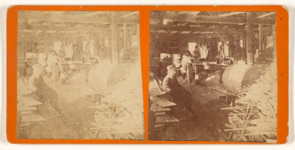 Unknown, [Interior of a saw mill]