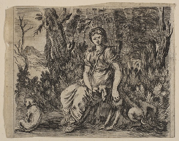 Stefano della Bella, Diana, from 'Game of Mythology' (Jeu de la Mythologie)