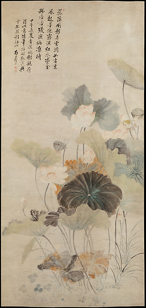 Yun Shouping, Lotuses on a summer evening
