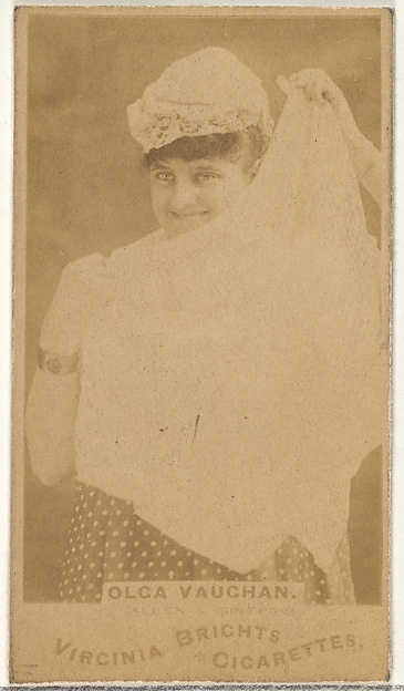 Allen & Ginter, Olga Vaughan, from the Actors and Actresses series (N45, Type 1) for Virginia Brights Cigarettes