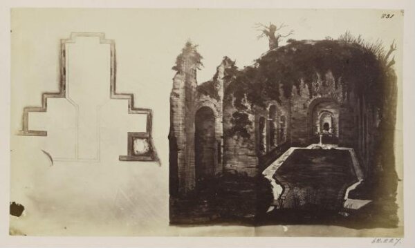 Parker, John Henry, Aqueducts - Nymphaeum of Herodes Atticus, A.D. 140, three miles from Rome, miscalled the Fountain of Egeria.