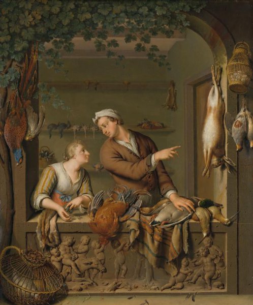 Willem van Mieris, De poelier