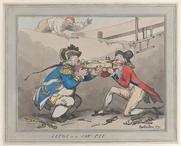Thomas Rowlandson, Slugs in a Saw-Pit