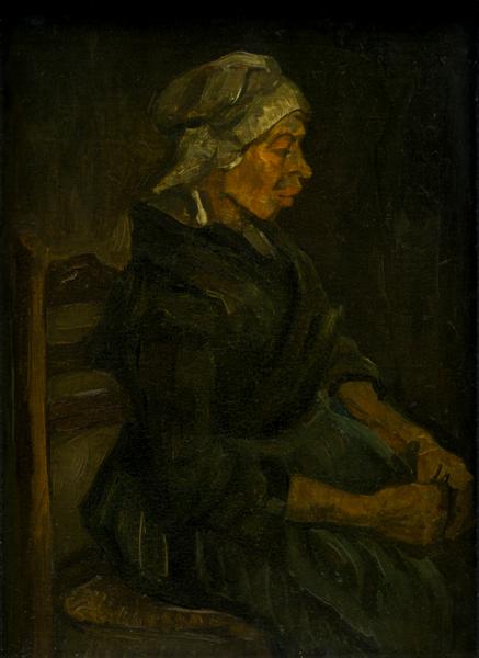 Vincent van Gogh, Peasant Woman, Seated with White Cap