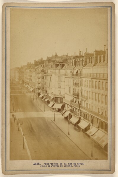 Unknown, Perspective de la rue de Rivoli, prise de l'Hotel du Louvre