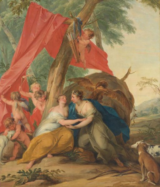 Jacob de Wit, Jupiter, Disguised as Diana, Seducing the Nymph Callisto