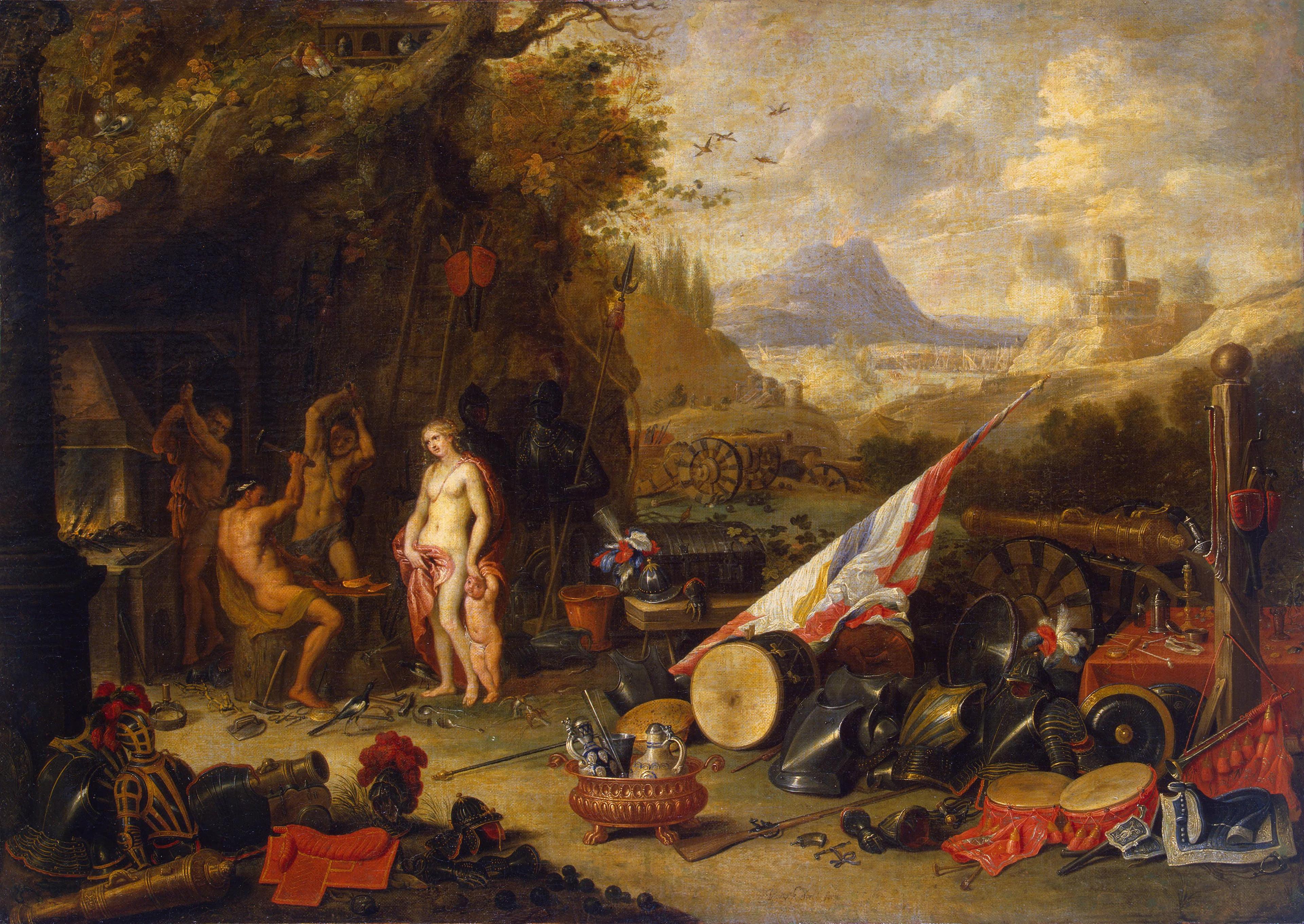 Jan van Kessel the Elder, Venus at the Forge of Vulcan (Allegory of the Fire)