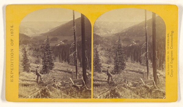 Timothy H. O'Sullivan, Canon, Valley of the Conejos River, looking south from vicinity of "Lost Lakes."