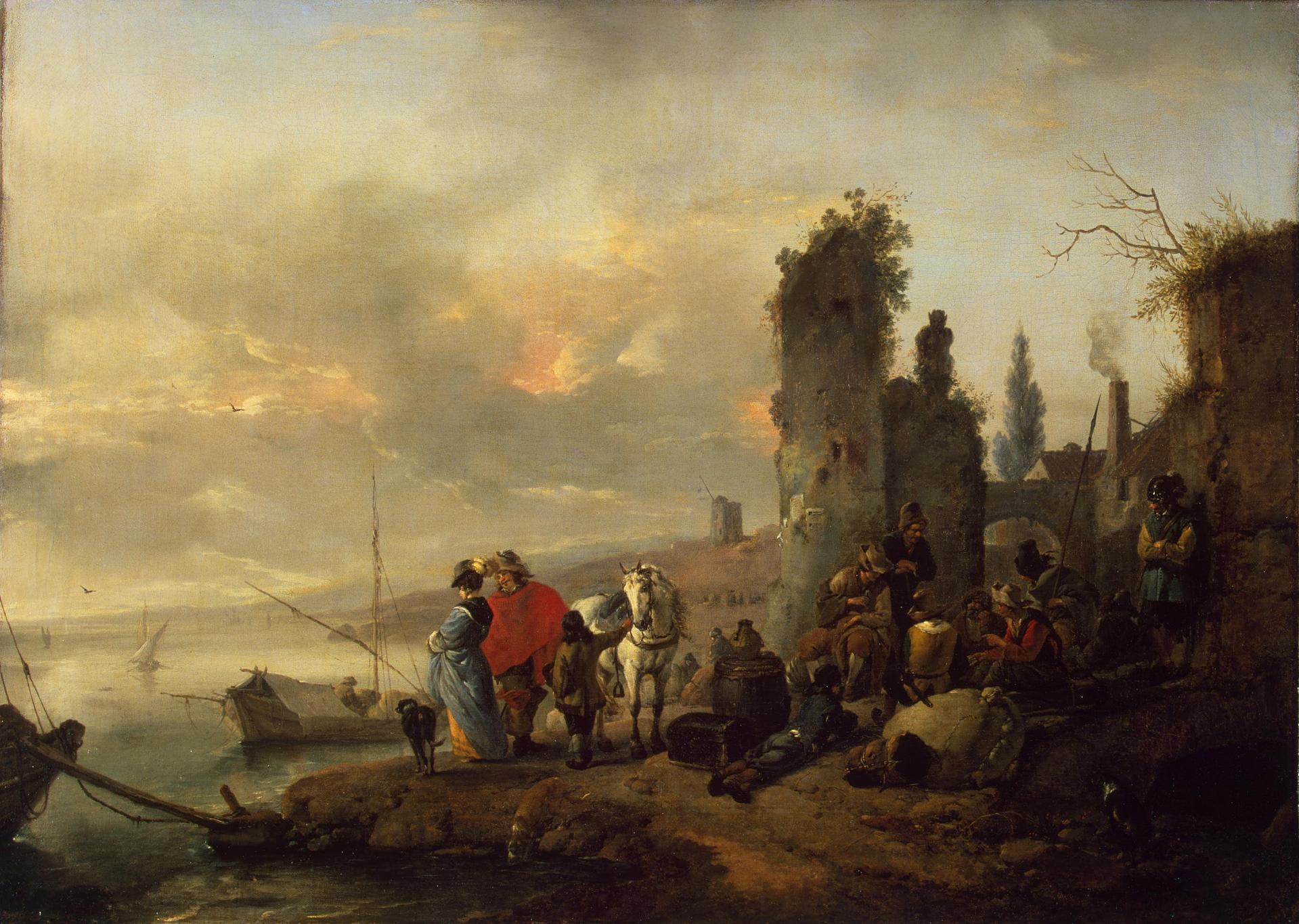 Philips Wouwerman, Sea Harbour
