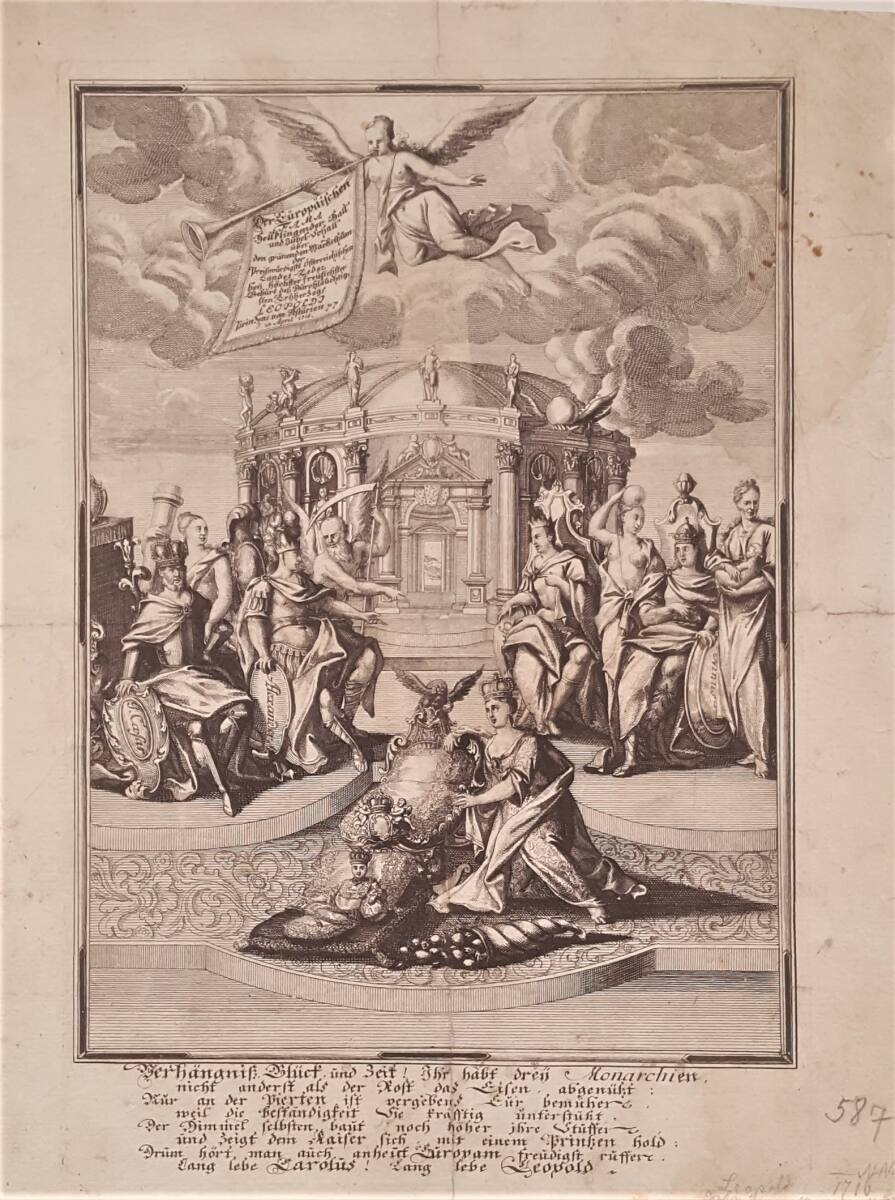 Anonym, Allegorie auf die Geburt von Erzherzog Leopold Johann am 13. April 1716