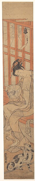 Isoda Koryūsai, Woman Fanning Herself After a Bath