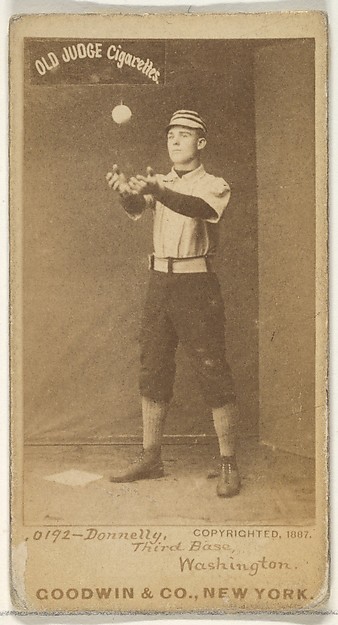 Goodwin & Company, James B. "Jim" Donnelly, 3rd Base, Washington Nationals, from the Old Judge series (N172) for Old Judge Cigarettes