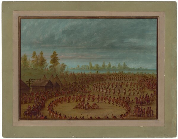 George Catlin, War Dance of the Apachees