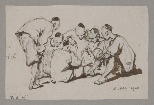 George Chinnery, A group of six Chinese figures