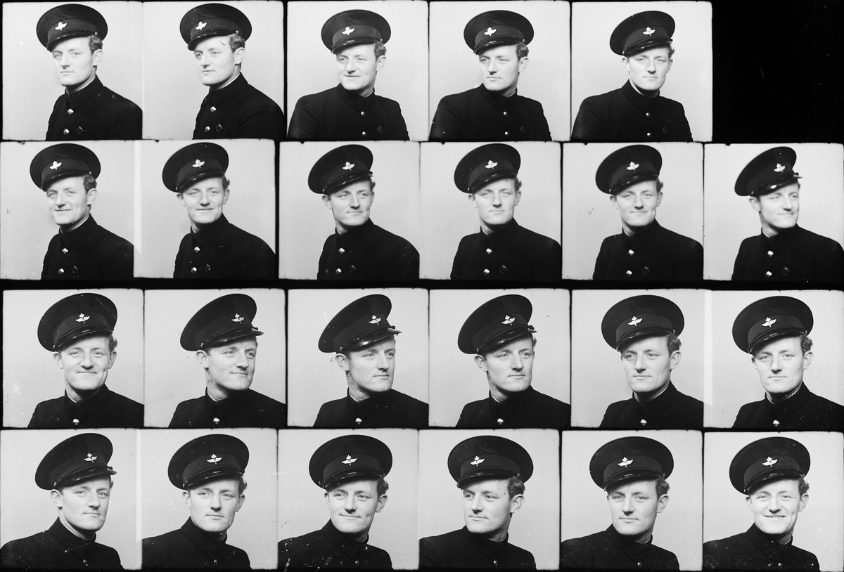 Skötsner-Edhlund, Ateljé Portrait - Man in Uniform, Östhammar, Uppland