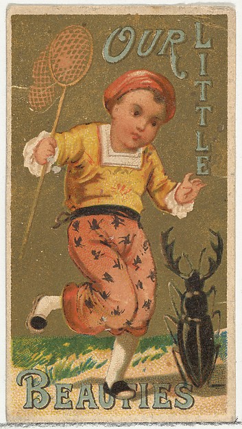Allen & Ginter, From the Girls and Children series (N58) promoting Our Little Beauties Cigarettes for Allen & Ginter brand tobacco products