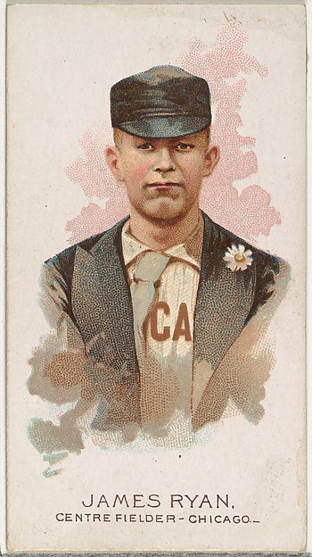 Allen & Ginter, James Ryan, Baseball Player, Center Fielder, Chicago, from World's Champions, Series 2 (N29) for Allen & Ginter Cigarettes