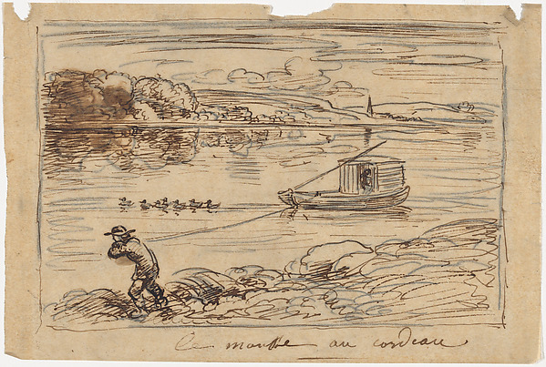 Charles-François Daubigny, Cabin Boy Hauling the Tow-Rope or Hauling by Rope