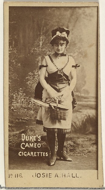 W. Duke, Sons & Co., Card Number 116, Josie Hall, from the Actors and Actresses series (N145-4) issued by Duke Sons & Co. to promote Cameo Cigarettes