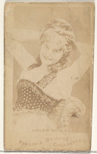 Allen & Ginter, Helen Butler, from the Actors and Actresses series (N45, Type 1) for Virginia Brights Cigarettes