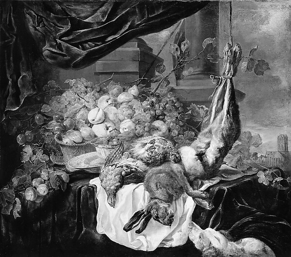 Jan Fyt, A Hare, Partridges, and Fruit