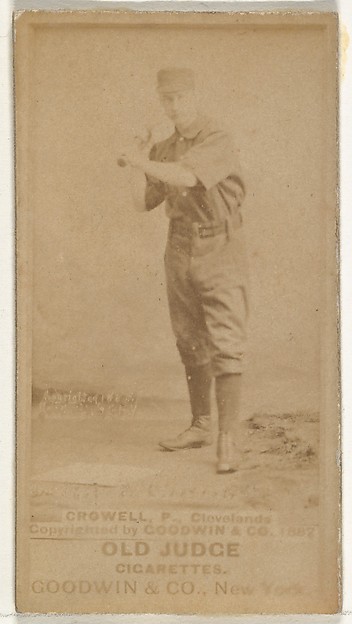 Goodwin & Company, William Theodore "Billy" Crowell, Pitcher, Cleveland, from the Old Judge series (N172) for Old Judge Cigarettes