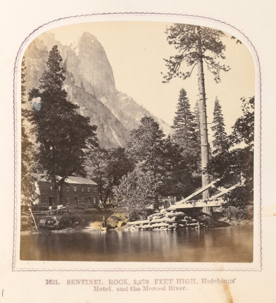 Thomas Houseworth, Sentinel Rock, Hutching's Hotel, and the Merced River