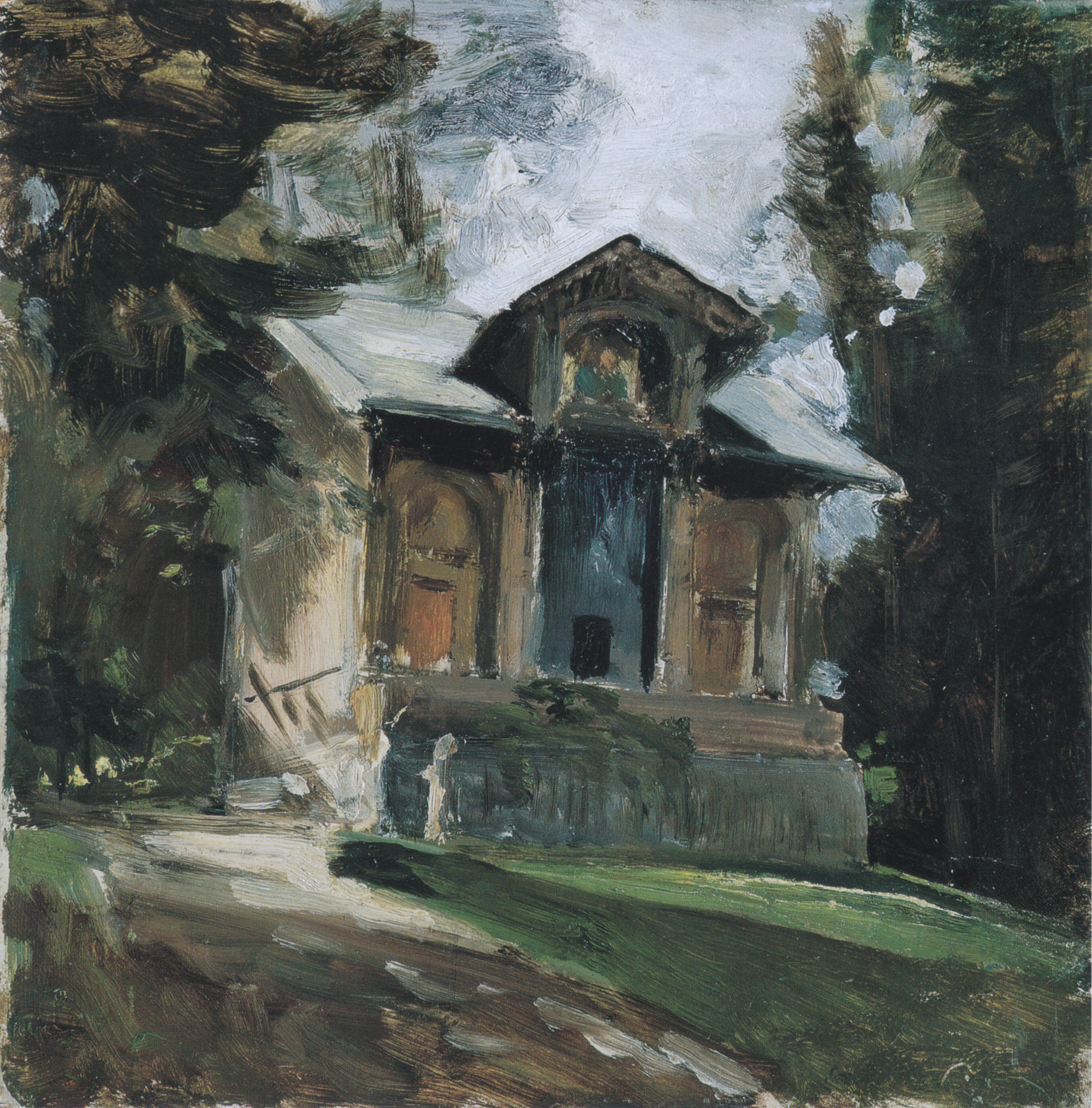 Emil Jakob Schindler, The studio of the painter Heinrich von Angeli in Reichenau