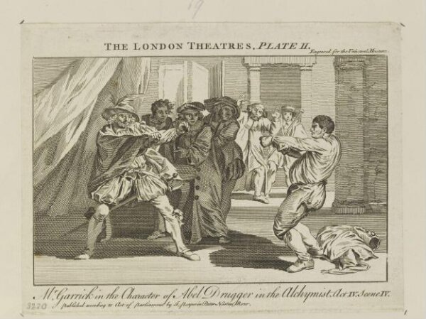 Unknown, Mr. Garrick in the character of Abel Drugger, in 'The Alchemist'
